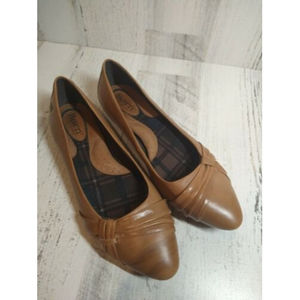 BORN Women's Agnes Flats Size 6.5 Tan Brown Leather Slip On Shoes